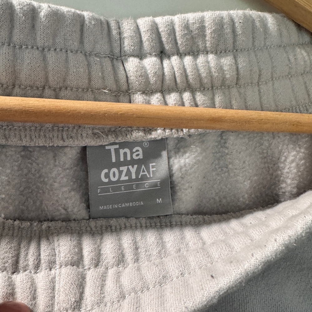 TNA Cozy Light Gray Boyfriend Sweats